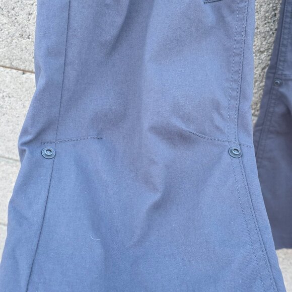 Prana Halle Pants Sz 8 Women’s Gray Stretch Roll-up Snap Hiking Outdoors Active - Picture 8 of 9
